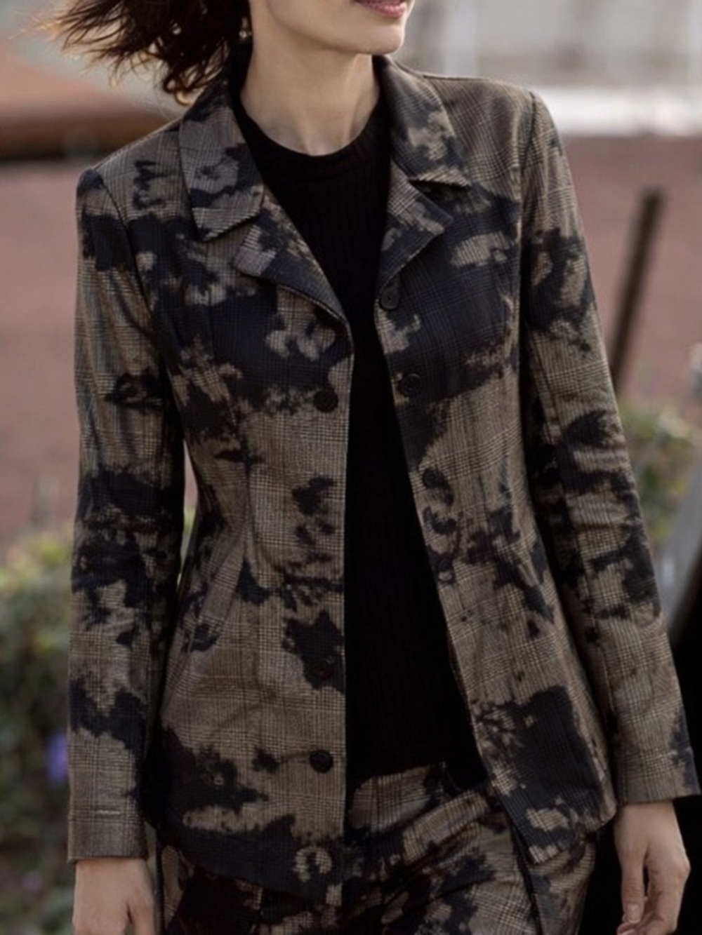 ALEMBIKA | Houndstooth Tie-Dye Blazer Jacket/Blazer